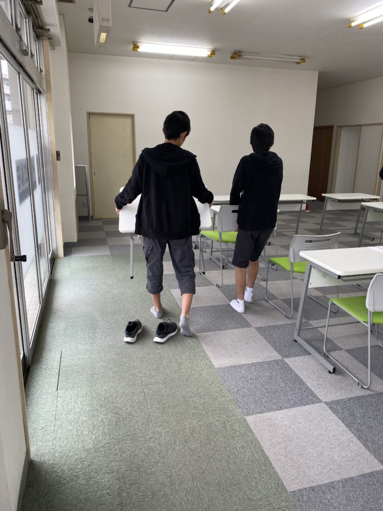 入試対策講座　第九回　実践編のスタートは、１F の新教室で行いました！