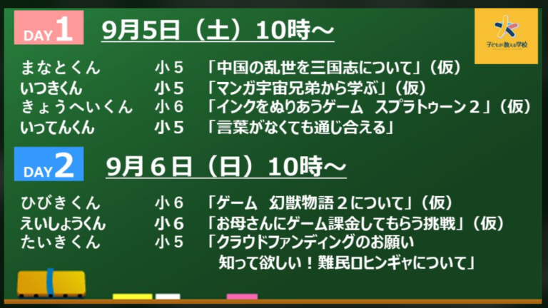 「子どもが教える学校」こんな素晴らしい学校で、素晴らしい授業をうけました！