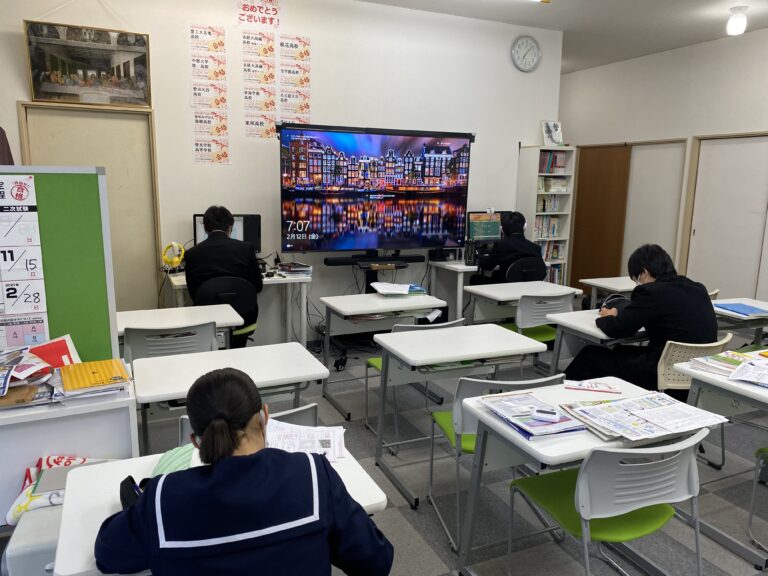 日進西中学校の３学期 学年末テスト最終日、無事早朝学習会が終了しました！