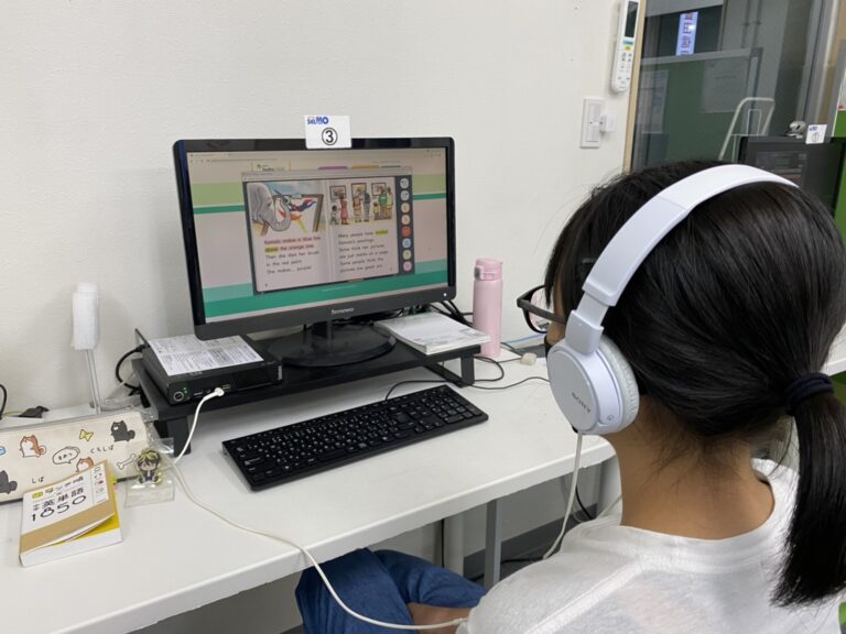 中３生がリーディングファームを初体験！　楽しそうに読んでくれました。