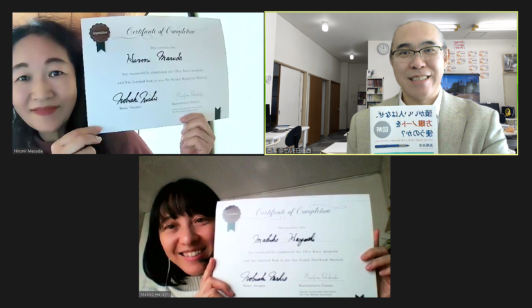 Clubhouseのリスナーの方に「方眼ノート１Dayベーシック講座」を無事手渡しできました！