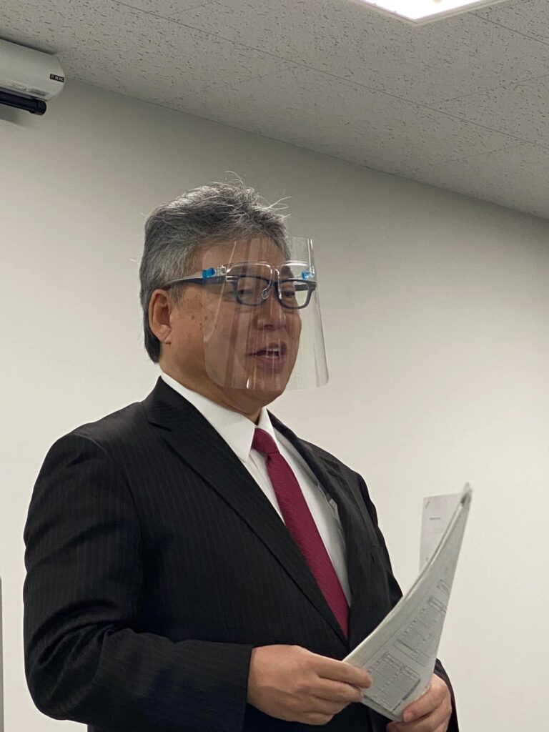 今日久々に中土井先生の講話です。　公立高校入試の動向について学んできました！