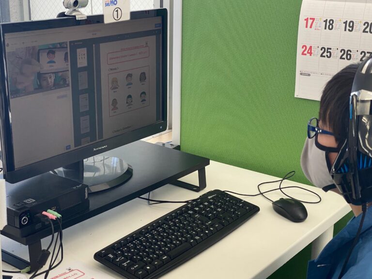 塾生の弟くんが、英会話の体験をしてくれました！