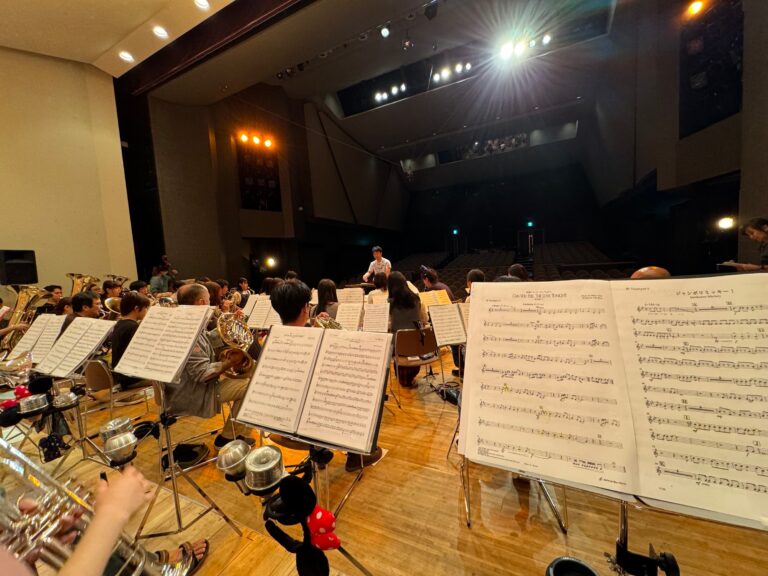 休日は、趣味の吹奏楽のお話を 　～明日の本番に向けてリハーサルでした！～