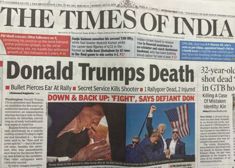 ”Donald Trumps Death” この見出しってどう訳すかわかりますか？