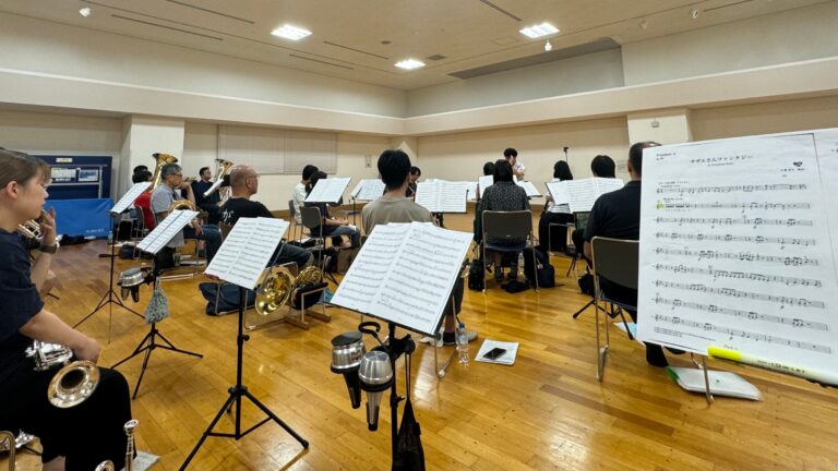 休日は、趣味の吹奏楽のお話を 　～雨が上がって涼しい中での練習でした～