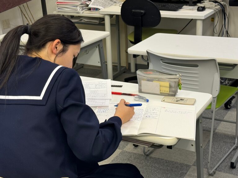 期末テストをがんばった中３生２人が、志望校への推薦をいただけそう！