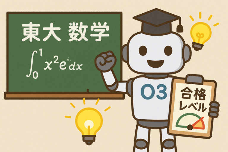 ＡＩ（ChatGPT)が更に進化！　最新のo3では苦手だった数学でも東大の理系問題で合格できるレベルに！
