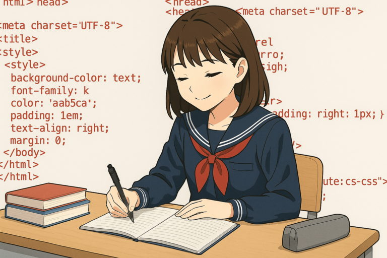 情報を勉強する高校生が、「CSSとかHTMLの意味がよくわからなくて・・・」