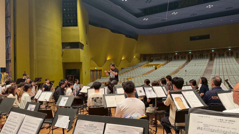 休日は、趣味の吹奏楽のお話を　～いよいよ明日が本番です！　初めての稲沢のホールで最後のリハーサルでした！～